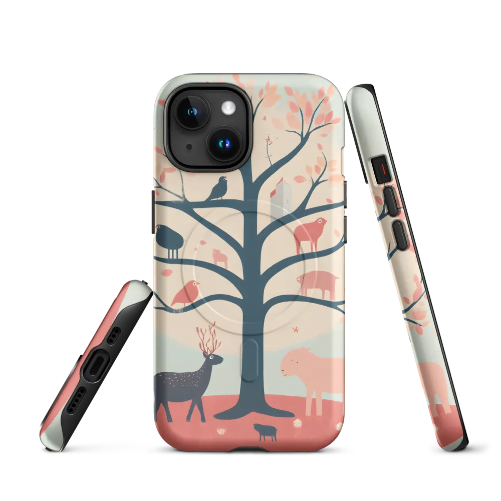 Whimsical Tree with Playful Creatures