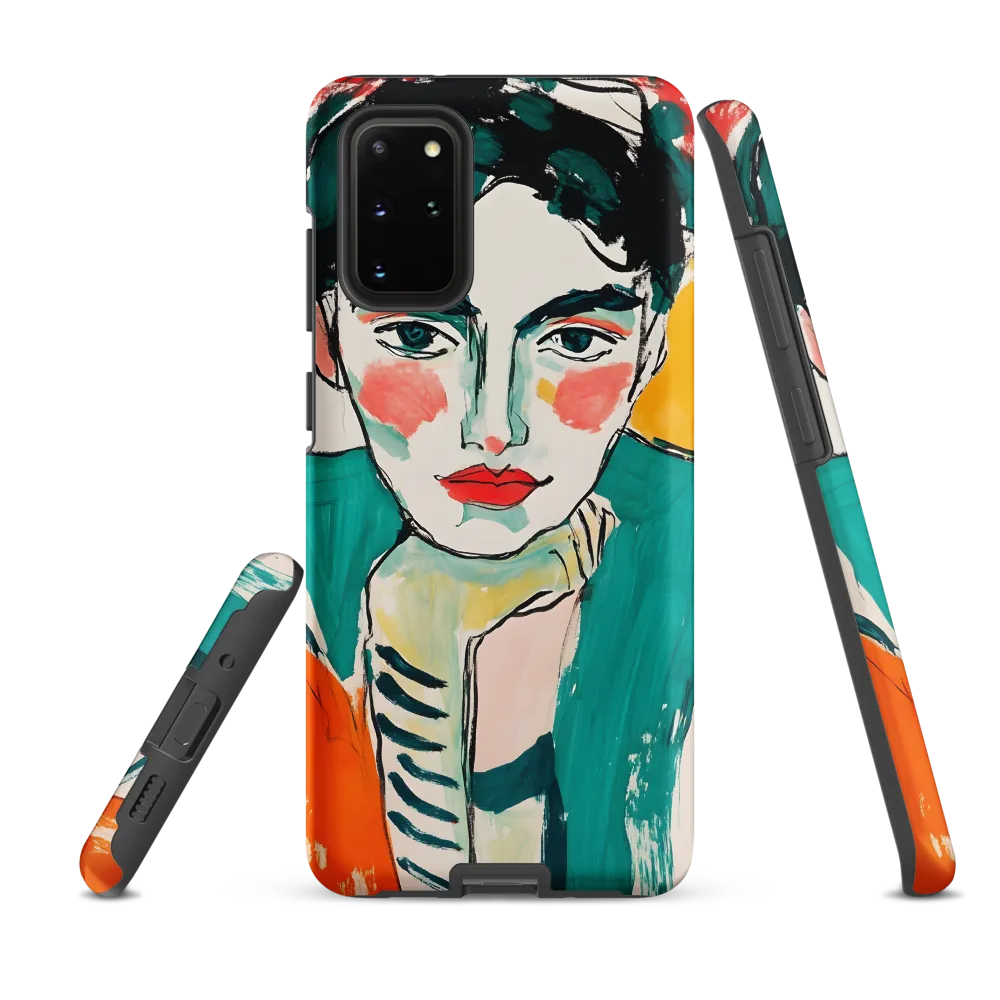 Contemplative Portrait in Bold Hues