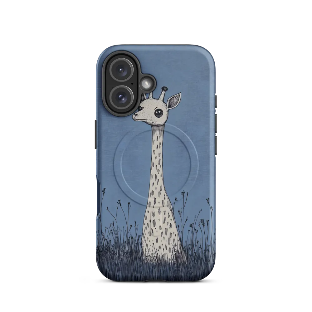 Whimsical Giraffe in Blue