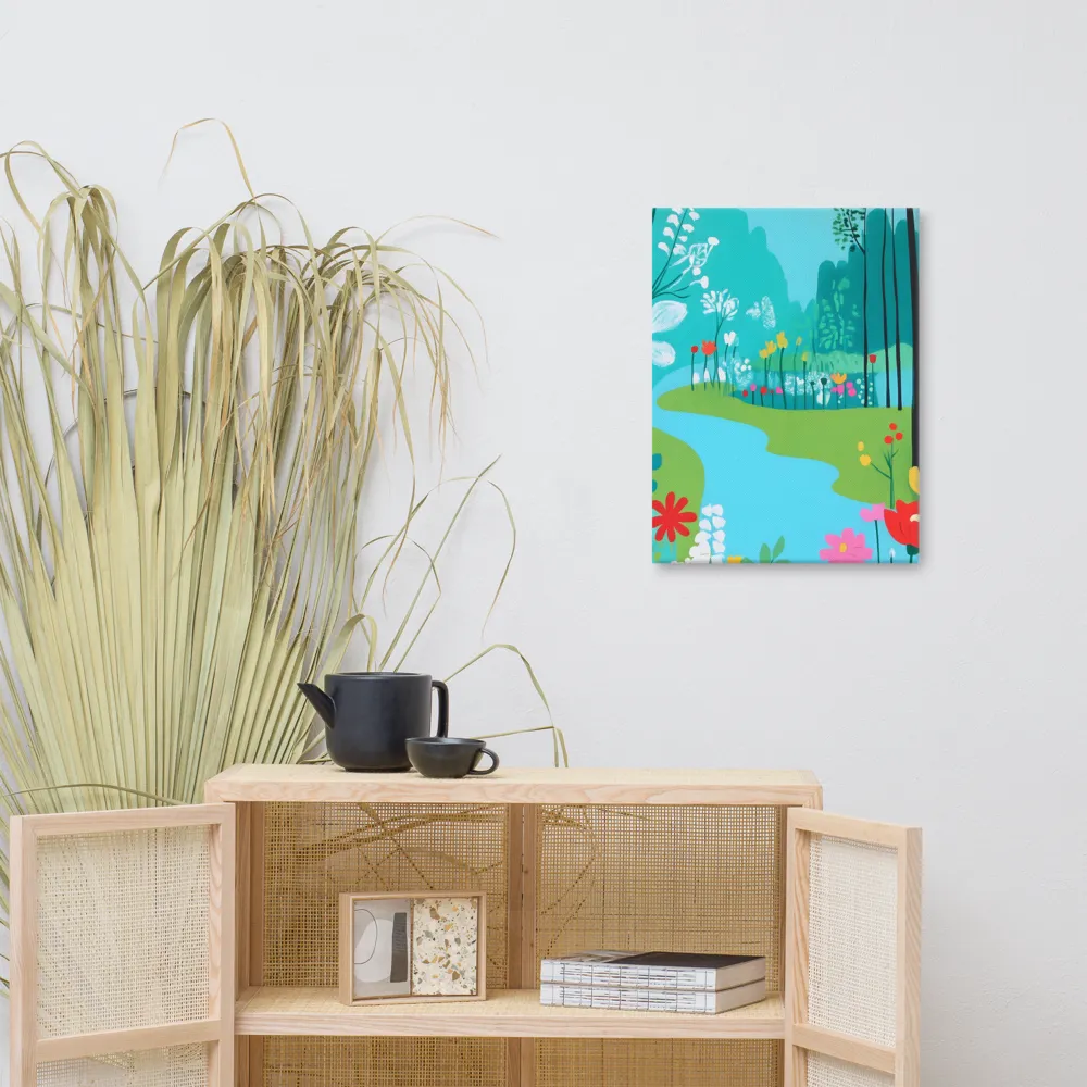 Whispers of Spring: A Colorful Retreat | Canvas | 18″×24″