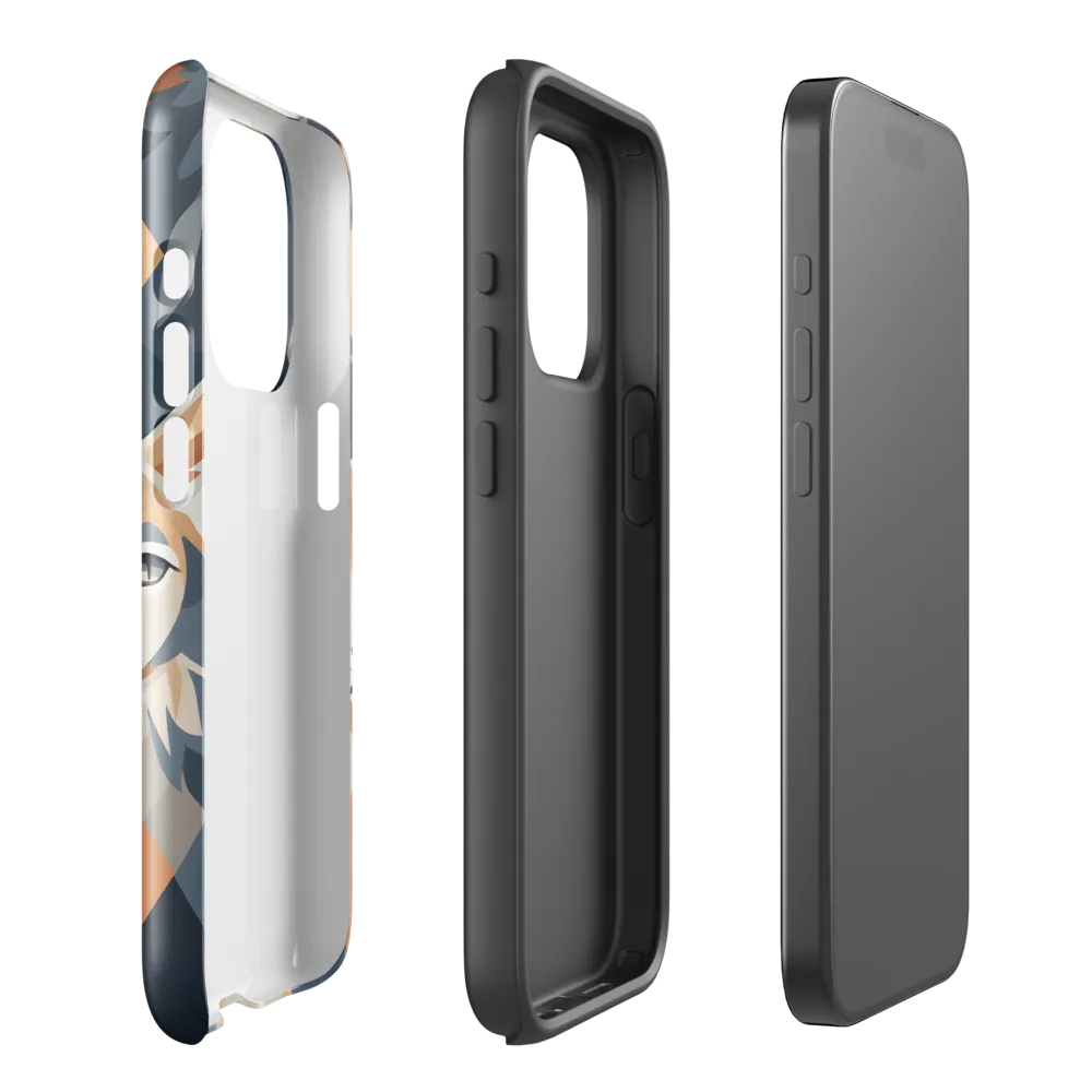 Elegance in Geometry: The Foxes | Phone Case |  15 Pro | Tough Case | Glossy