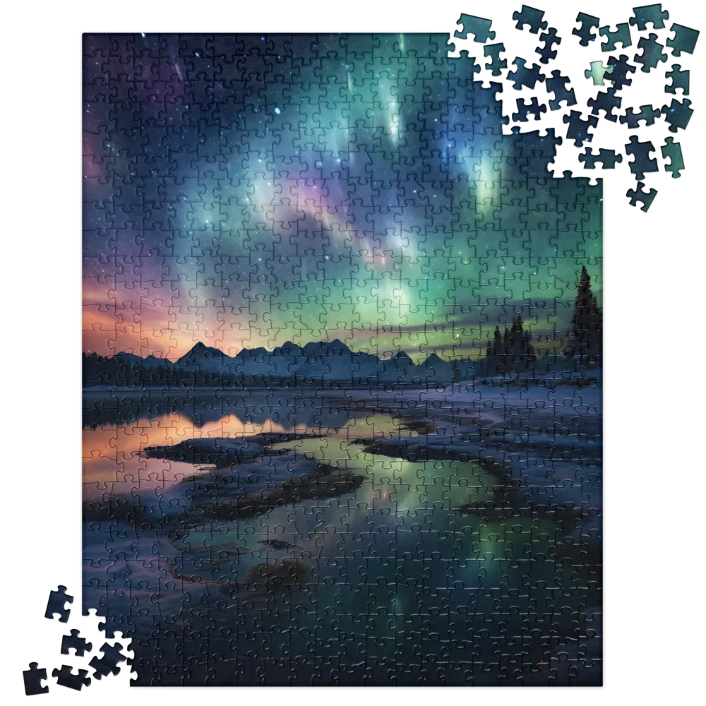 Ethereal Aurora: A Night Under the Stars | Jigsaw Puzzle | 520 pieces