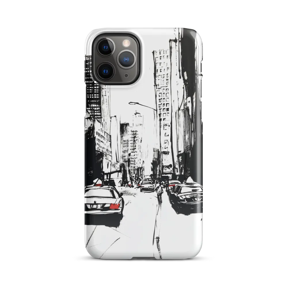 Urban Pulse: A Monochromatic Journey | Phone Case |  11 Pro | Snap Case | Glossy