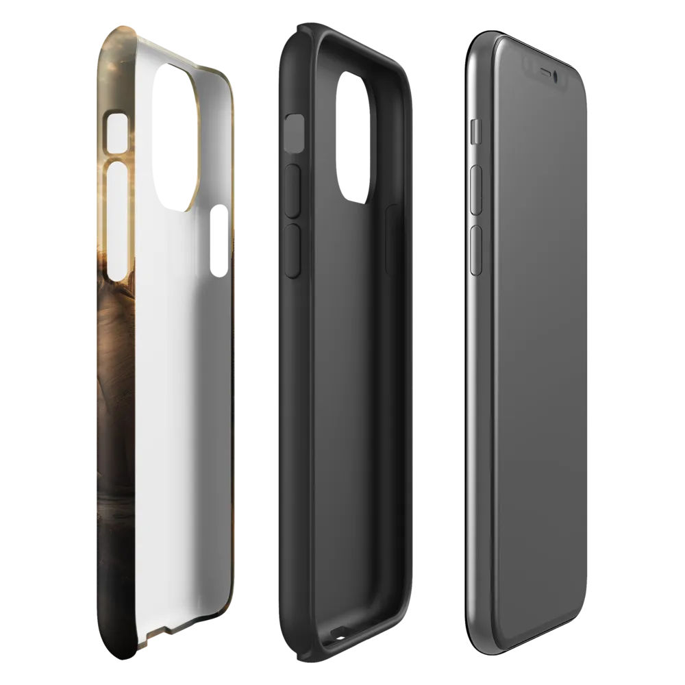 The Lion's Gaze Over the Urban Symphony | Phone Case |  11 Pro | Tough Case | Glossy