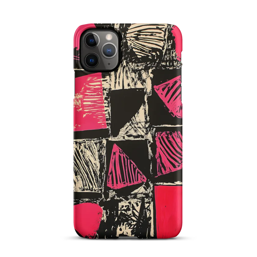 Geometric Symphony in Pink and Black