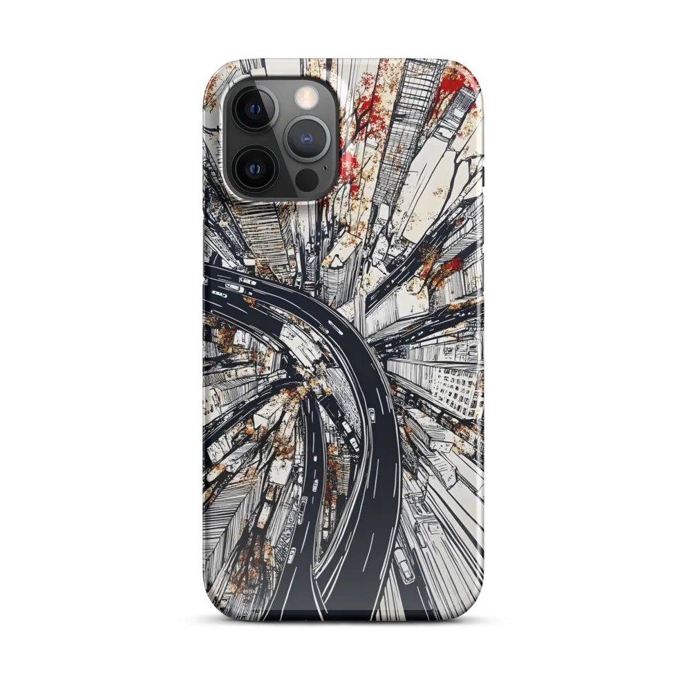 Urban Symphony: Aerial View of Life | Phone Case |  12 Pro Max | Snap Case | Glossy