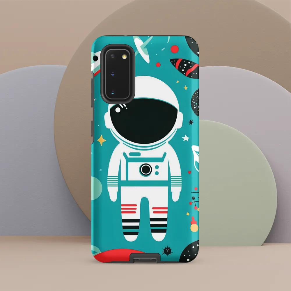 Whimsical Astronaut in Cosmic Wonderland