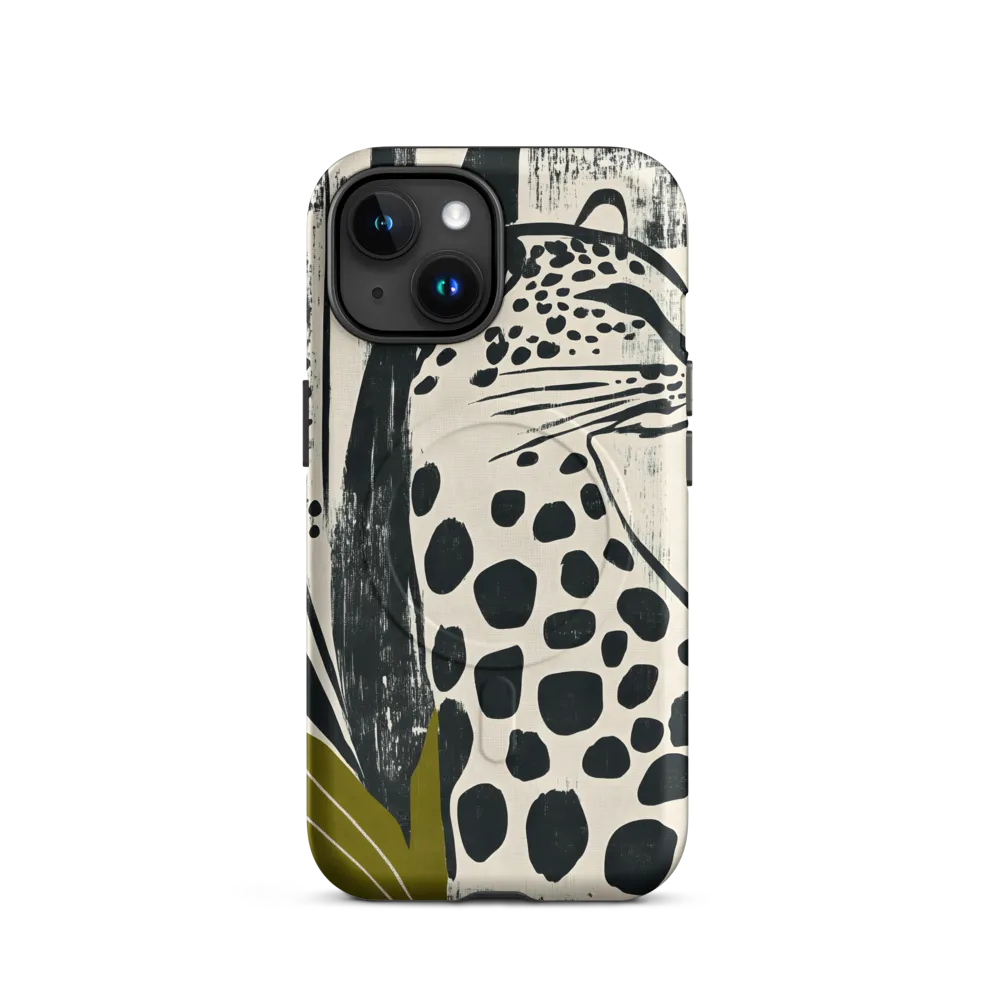 Leopard in Silhouette: A Modern Appeal | Phone Case |  15 | MagSafe® Tough Case | Matte