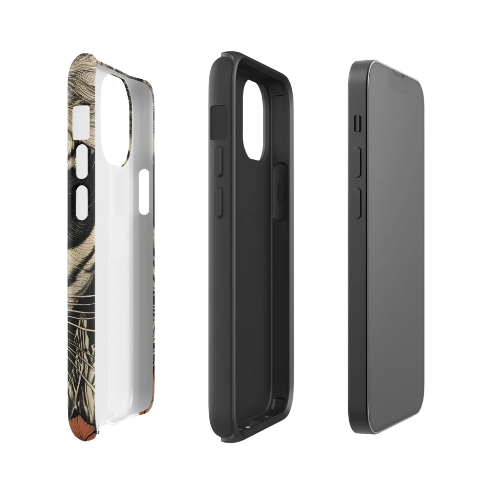 Feline Majesty: The Human-Leopard Connection | Phone Case |  13 mini | Tough Case | Matte