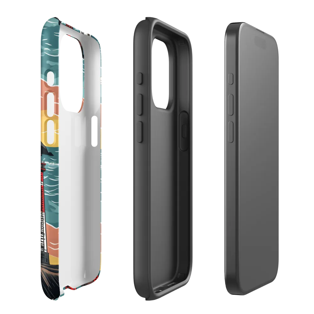 Lighthouses in a Whimsical Ocean | Phone Case |  15 Pro | Tough Case | Matte