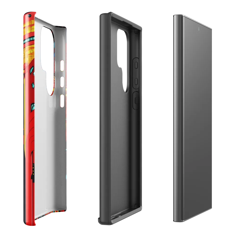Neon Dreams: A Cyberpunk Cityscape | Phone Case |  S23 Ultra | Tough Case | Glossy