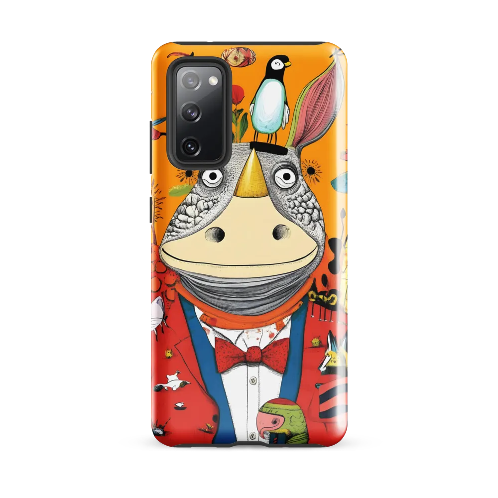 Whimsical Rhinoceros: A Playful Encounter