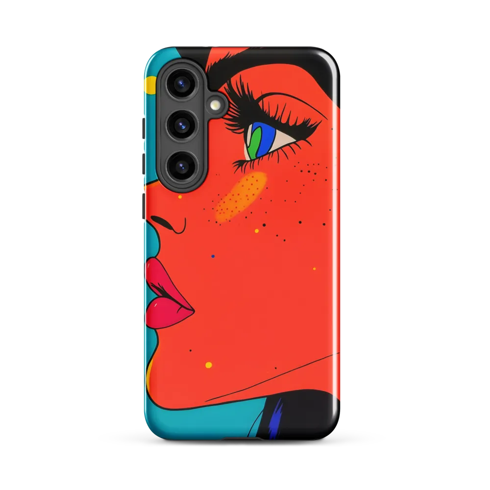 Vibrant Feminine Profile in Pop Art