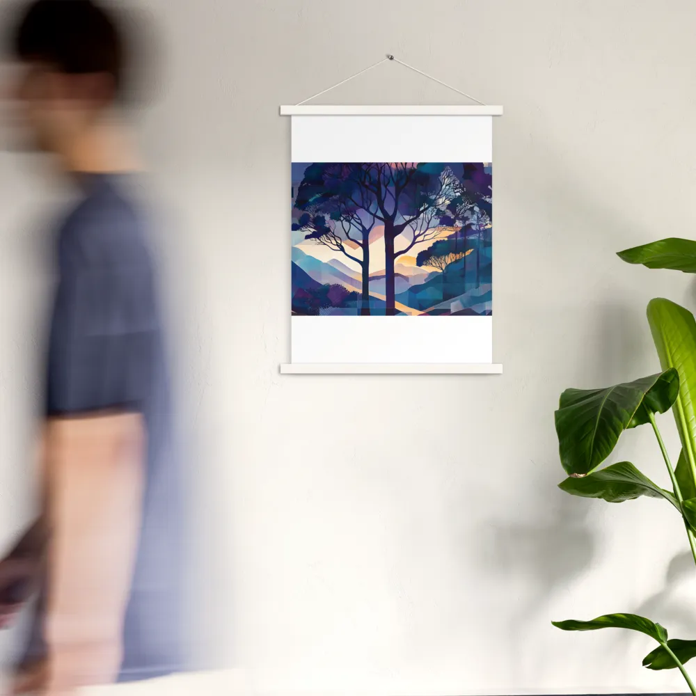 Tranquil Geometry: A Journey Through Color | Poster With White Wood Hanger | 18″×24″