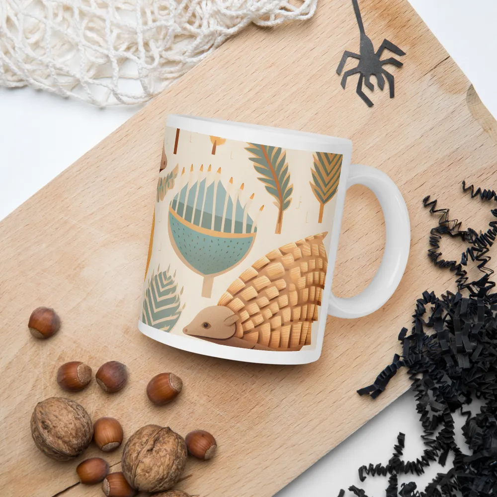 Pangolins in a Whimsical Habitat | Mugs | Multiple Sizes & Colors