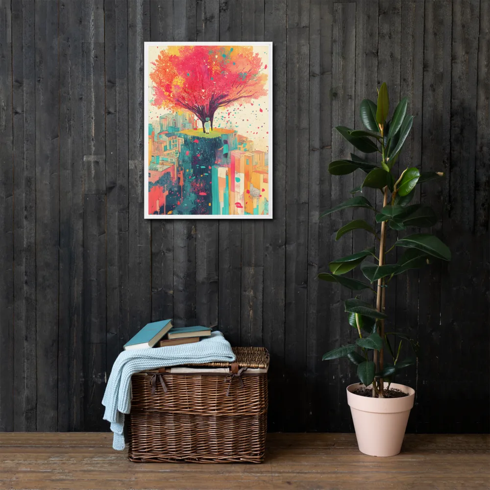 Whispers of Urban Dreams | Canvas with White Frame | 20″×28″