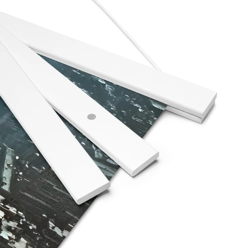 Aerial Symphony of Urban Life | Poster With White Wood Hanger | 18″×18″
