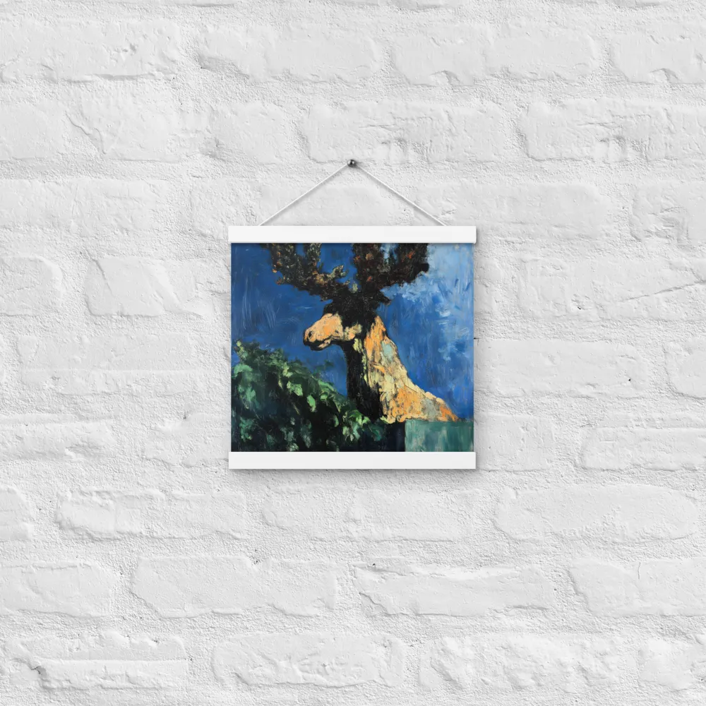The Majestic Deer in Nature | Poster With White Wood Hanger | 12″×12″