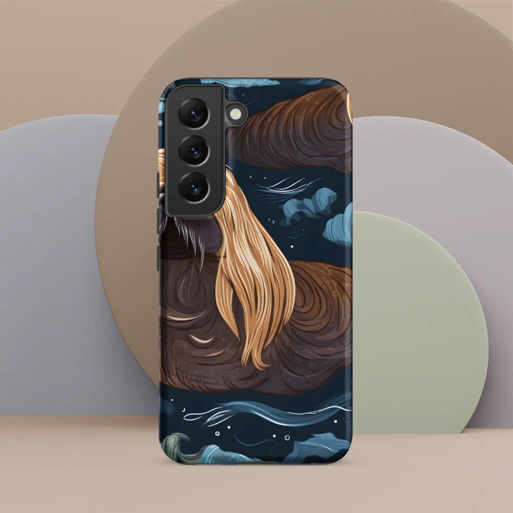 Whimsical Walruses in Deep Blue