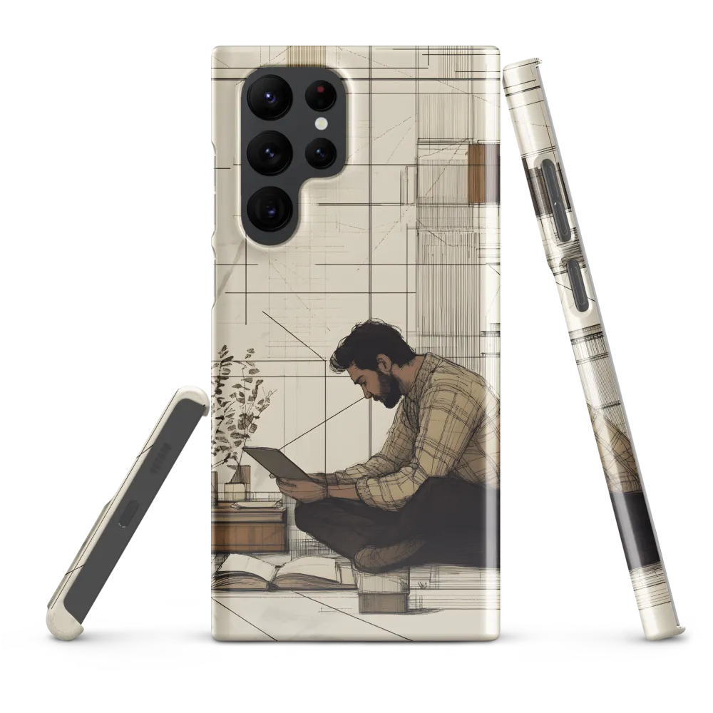 Quiet Reflections in Line | Phone Case |  S22 Ultra | Snap Case | Glossy