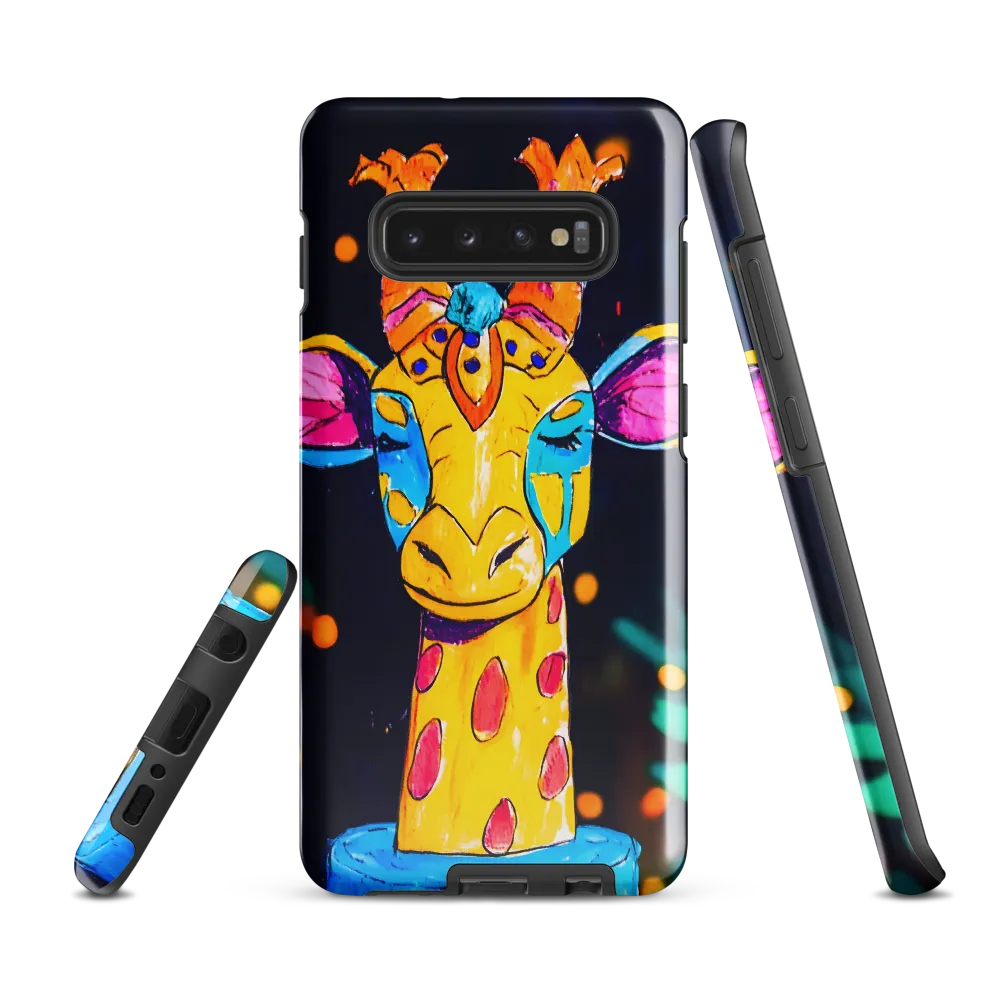 Whimsical Giraffe in Vibrant Colors | Phone Case |  S10 Plus | Tough Case | Glossy