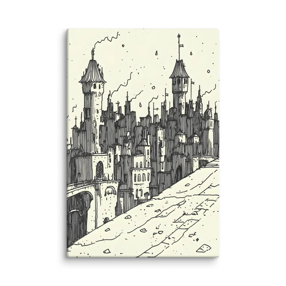 Mysteries of the Towering City | Canvas | 32″×48″