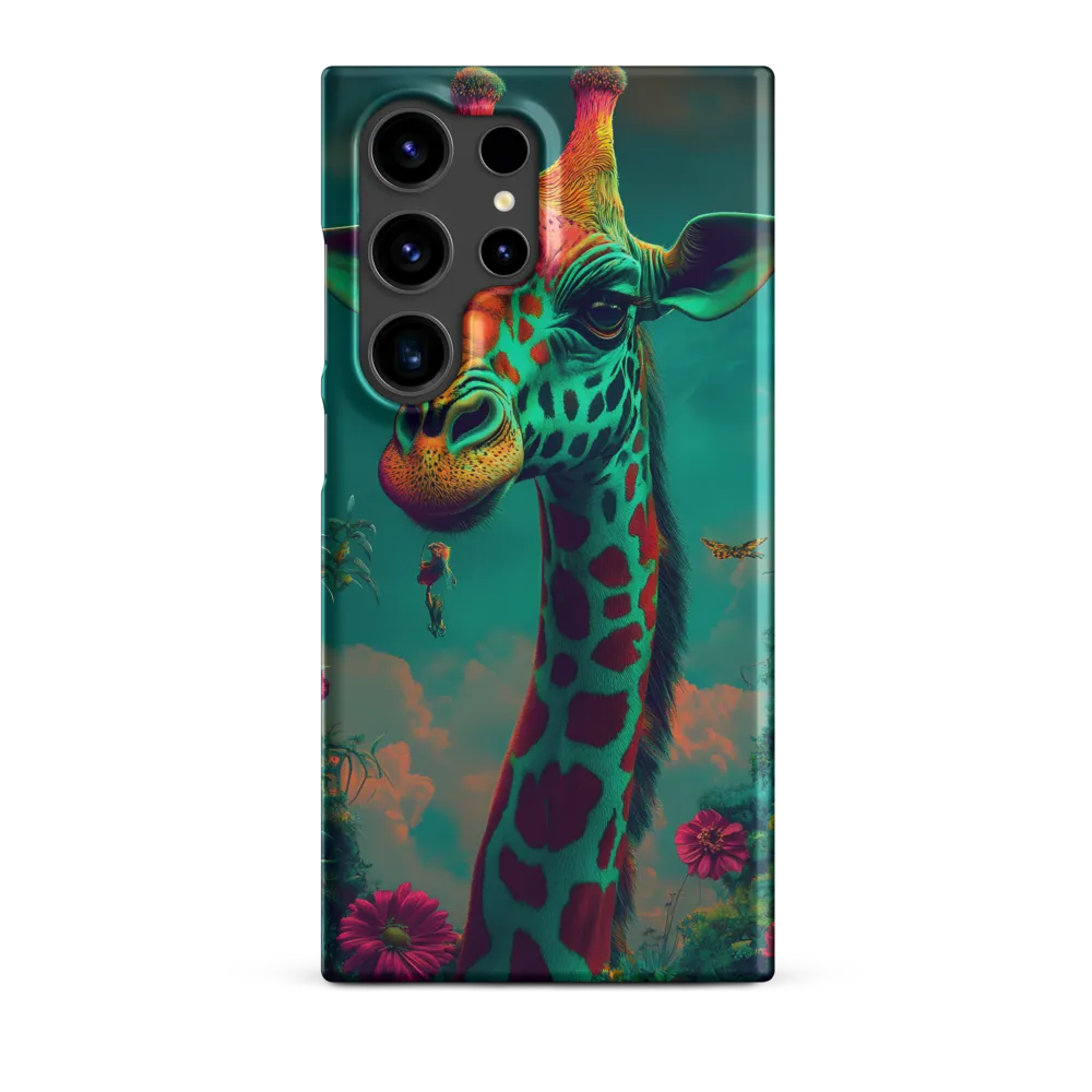 Whimsical Giraffe Among Blossoms