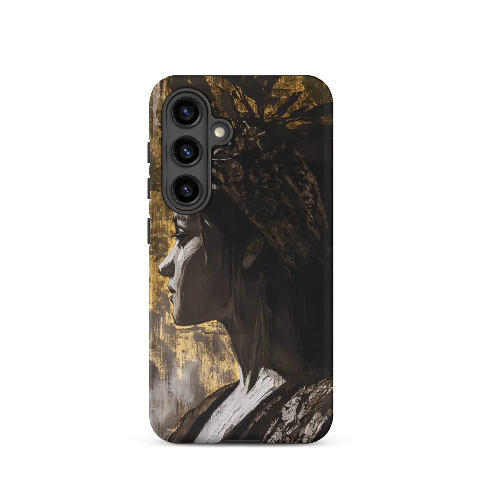 Golden Elegance: A Modern Profile Portrait