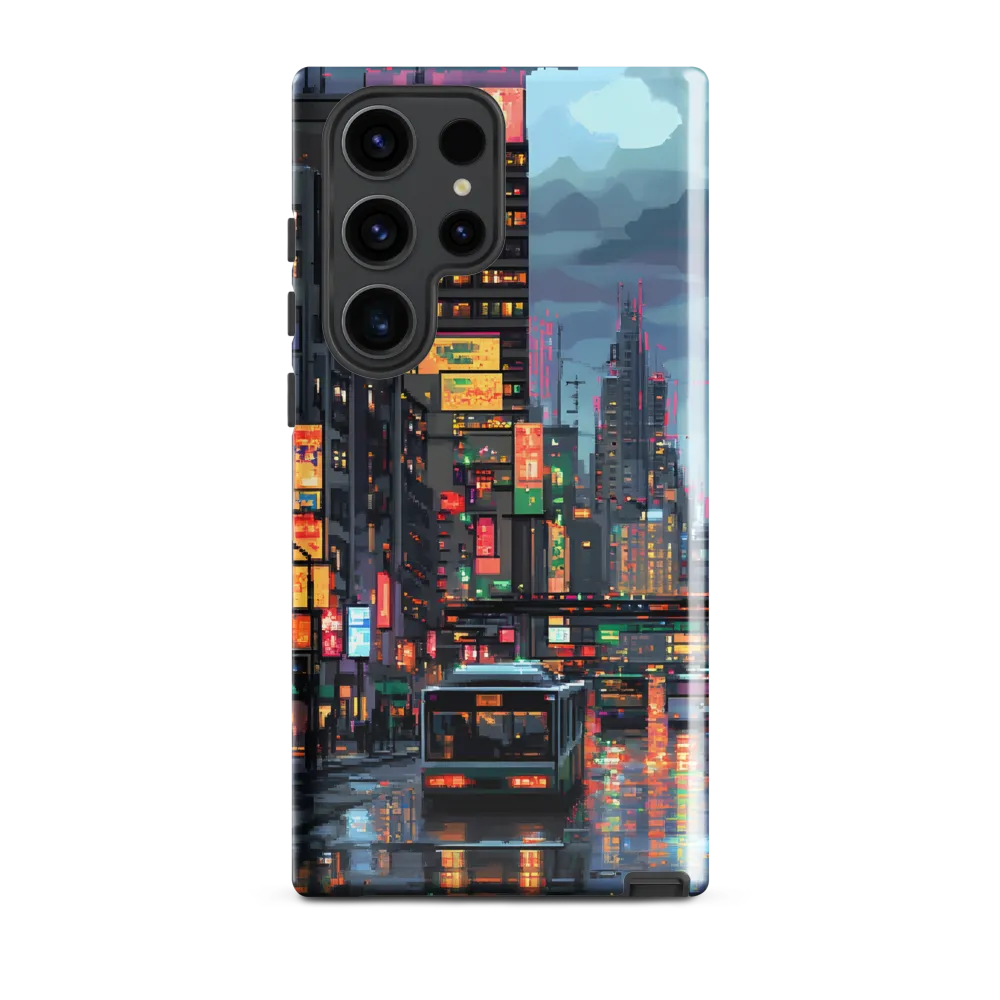 Neon Dreams: A Pixelated Urban Night