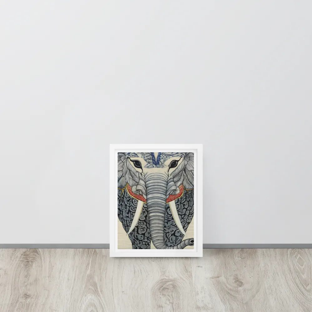 Majesty of the Elephant | Canvas with White Frame | 8″×10″
