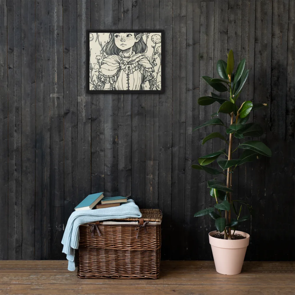 A Young Guardian of Nature | Canvas with Black Frame | 16″×20″