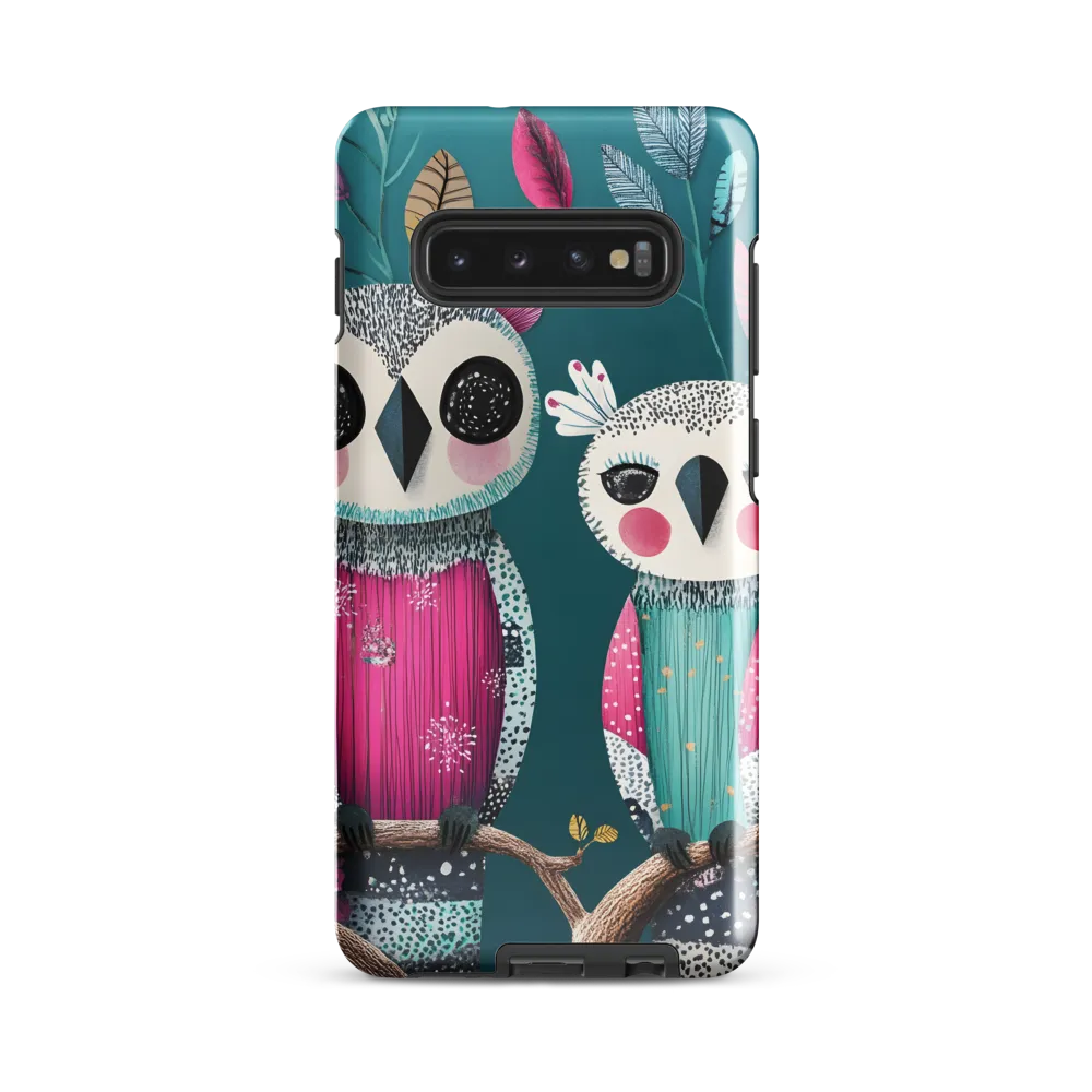 Whimsical Duo: A Celebration of Nature and Color | Phone Case |  S10 Plus | Tough Case | Glossy