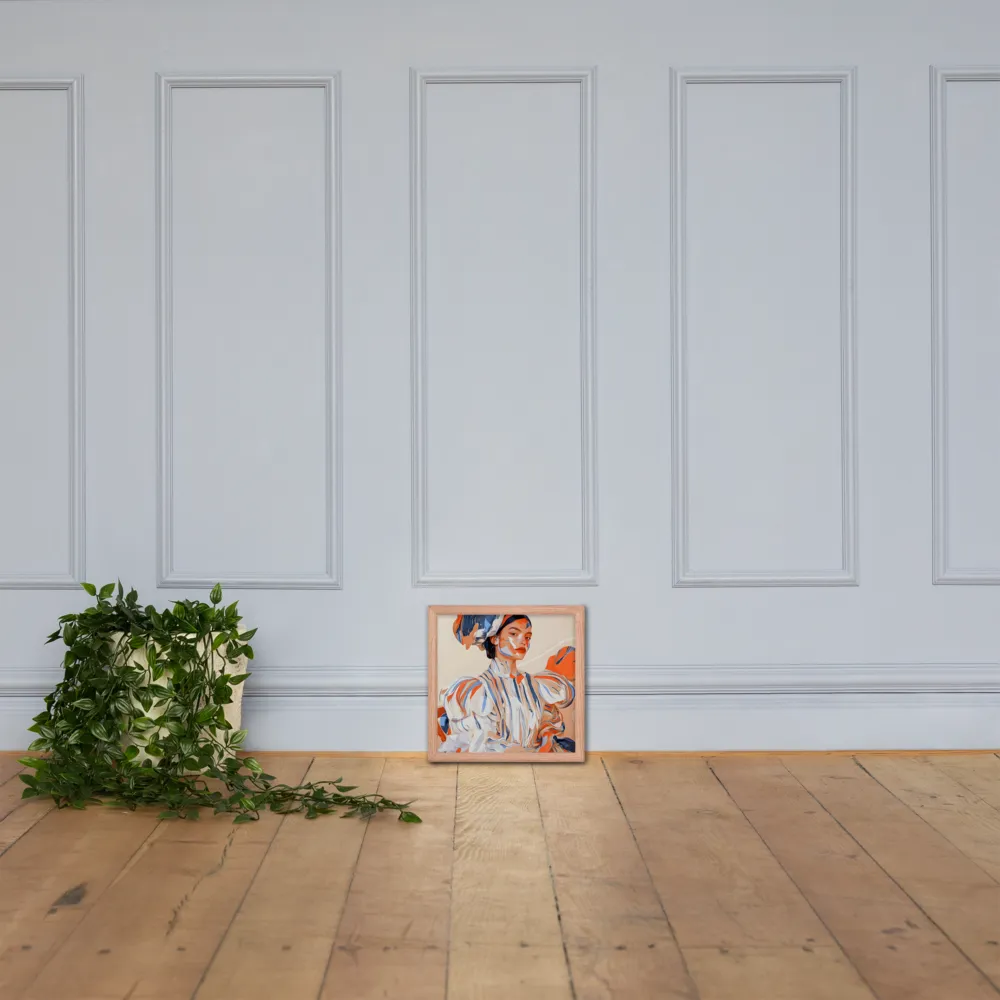 Vibrant Elegance | Poster with Red oak Frame | 12″×12″