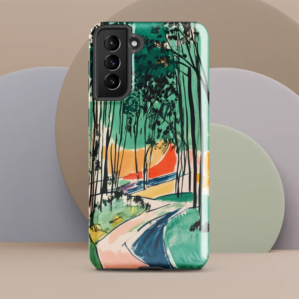 Winding Path Through the Forest | Phone Case |  S21 Plus | Tough Case | Glossy