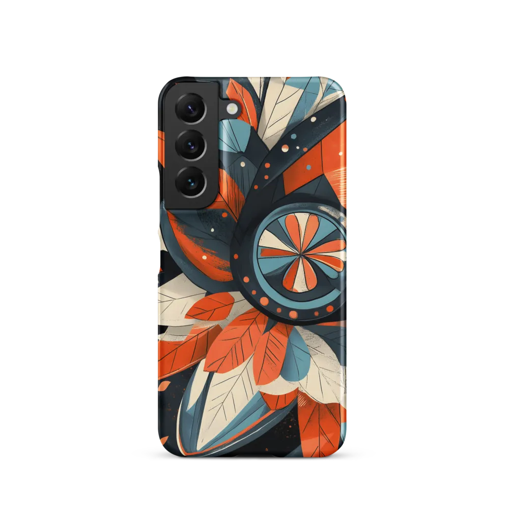 Floral Symphony in Orange and Teal