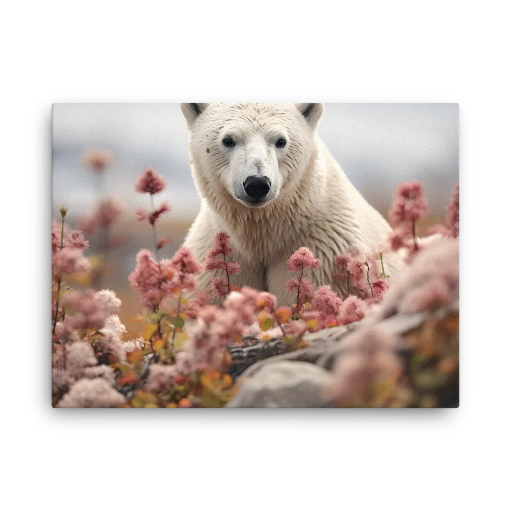 Curiosity Among Blooms: The Polar Bear