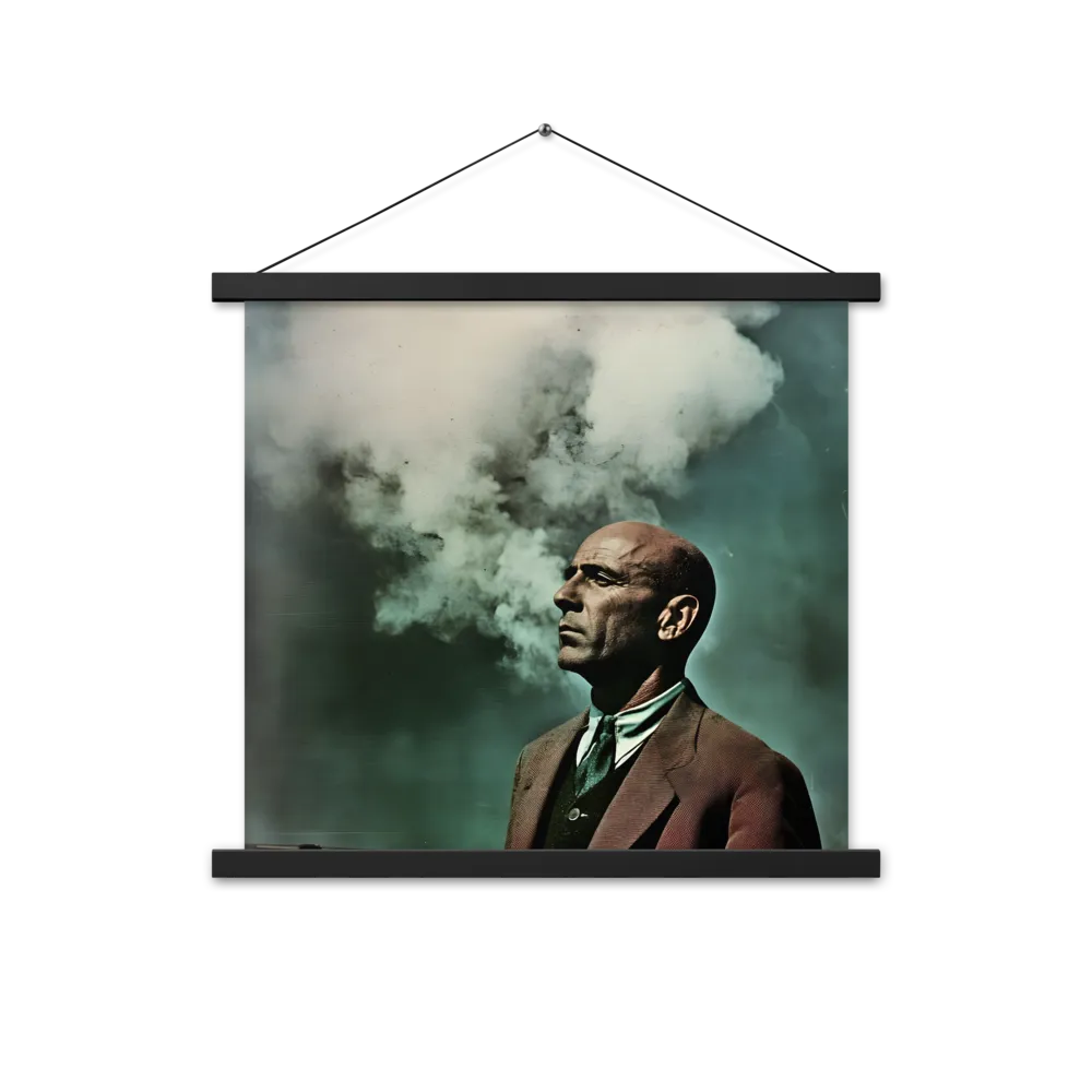 Clouded Thoughts | Poster With Black Wood Hanger | 18″×18″