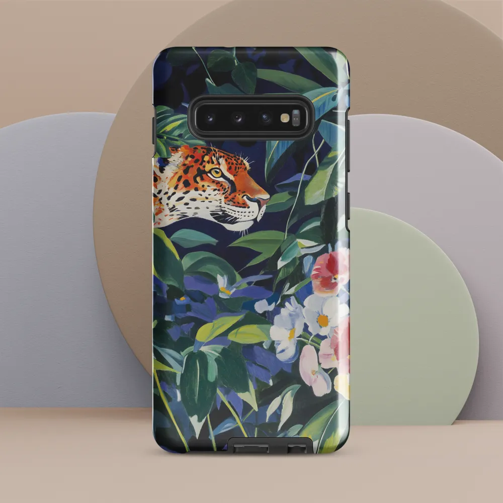 Hidden Majesty: The Jaguar Amongst Tropical Splendor | Phone Case |  S10 Plus | Tough Case | Glossy