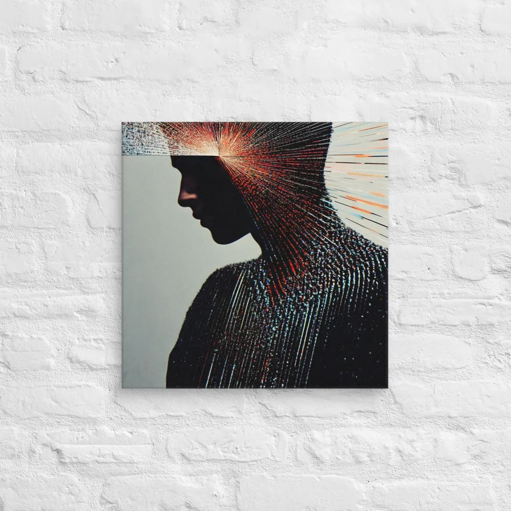 Radiant Reflection: An Abstract Journey of Thought | Canvas | 18″×18″