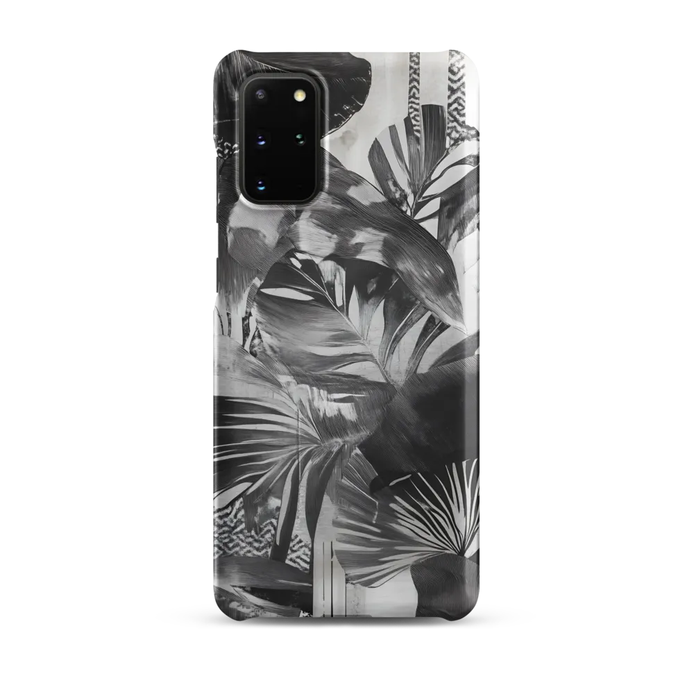 Monochrome Serenity in Tropical Foliage