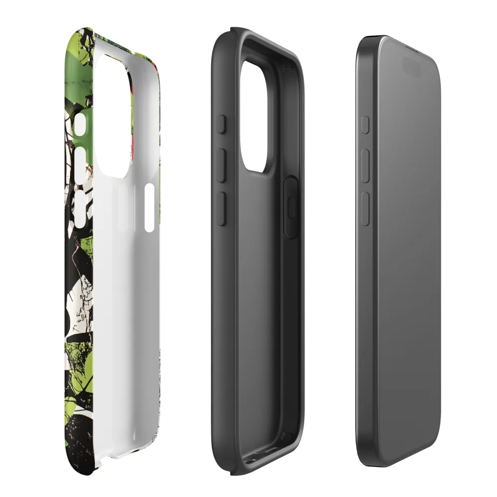 Nature's Geometry: A Contemporary Collage | Phone Case |  15 Pro | Tough Case | Matte