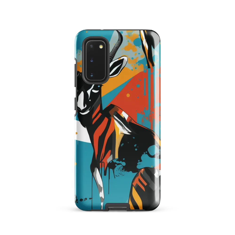 Dynamic Antelope in Vivid Abstract
