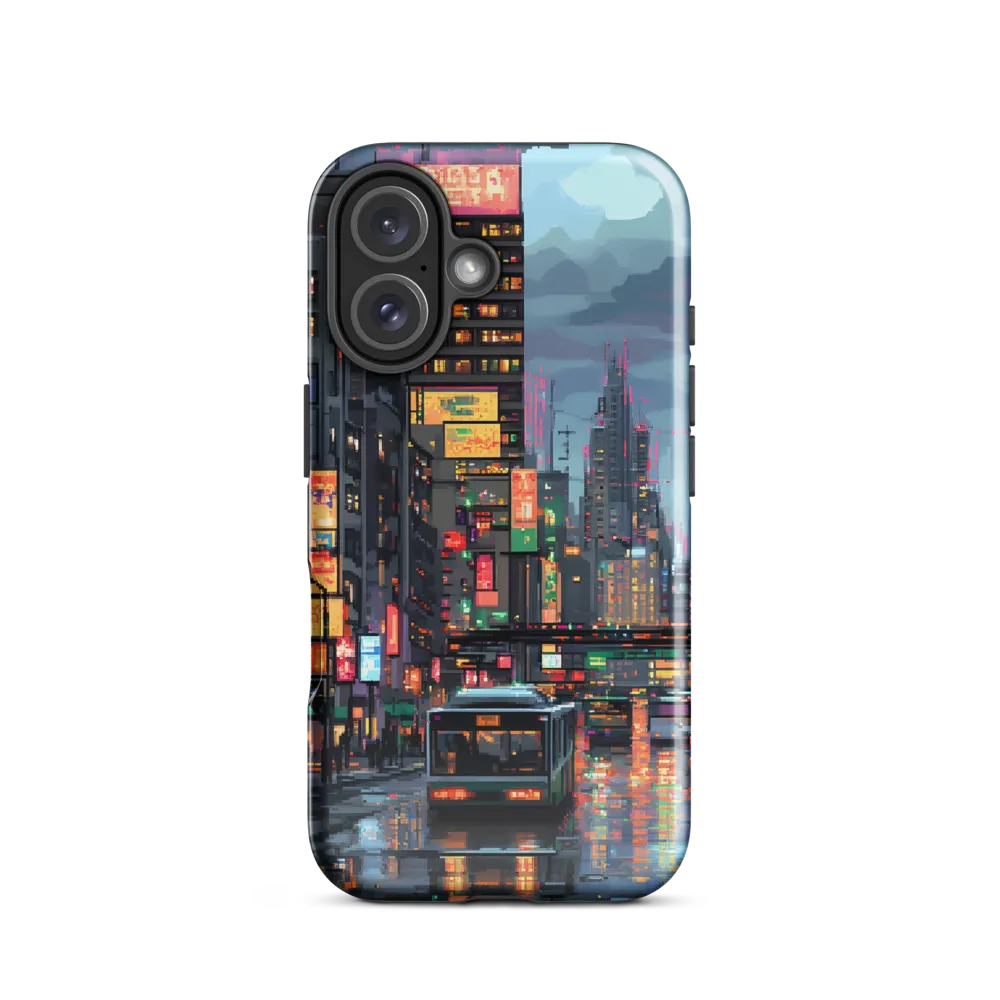 Neon Dreams: A Pixelated Urban Night