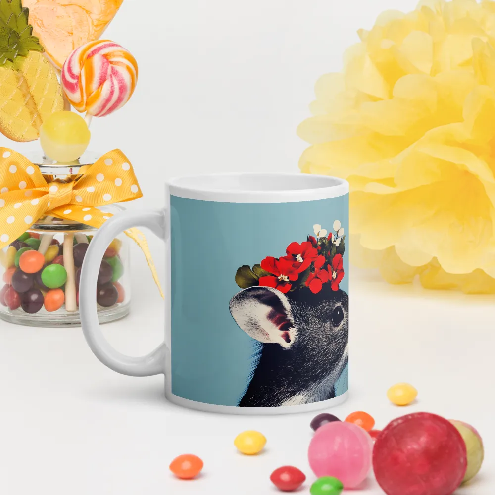 Whimsical Flora: A Mouse's Floral Crown | Mugs | Multiple Sizes & Colors