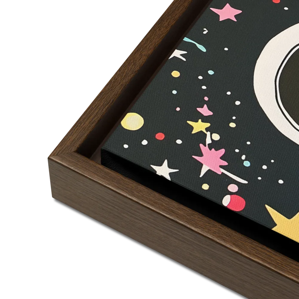 Cosmic Dreamer | Canvas with Brown Frame | 12″×16″