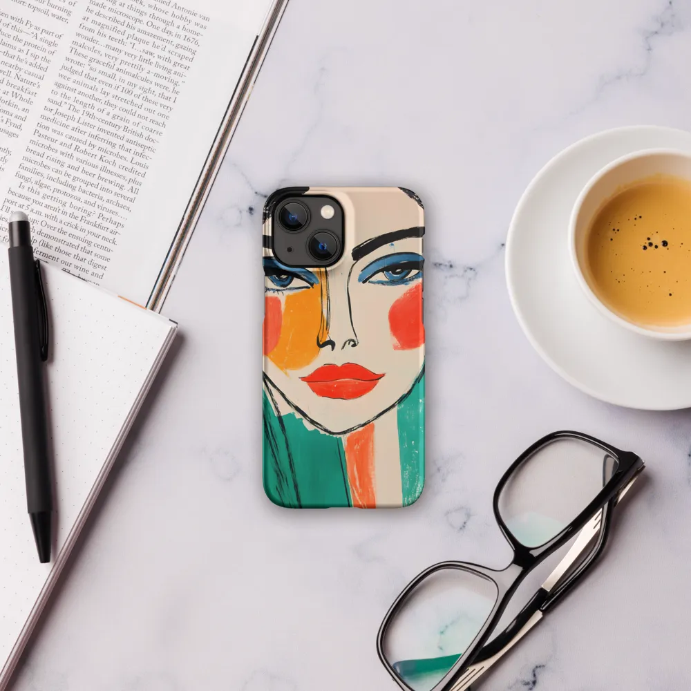 Vivid Portrait of a Modern Muse | Phone Case |  13 Mini | Snap Case | Matte