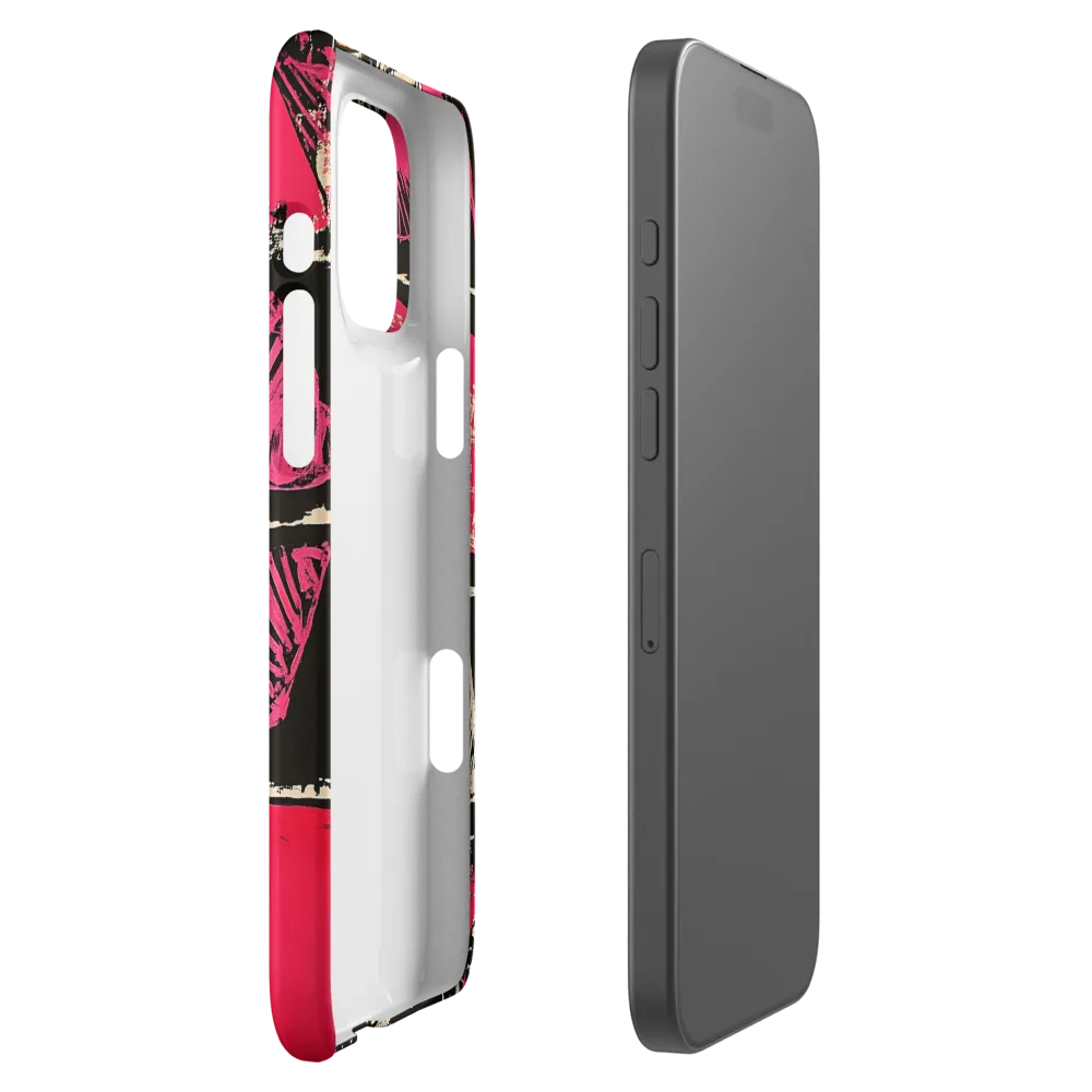 Geometric Symphony in Pink and Black