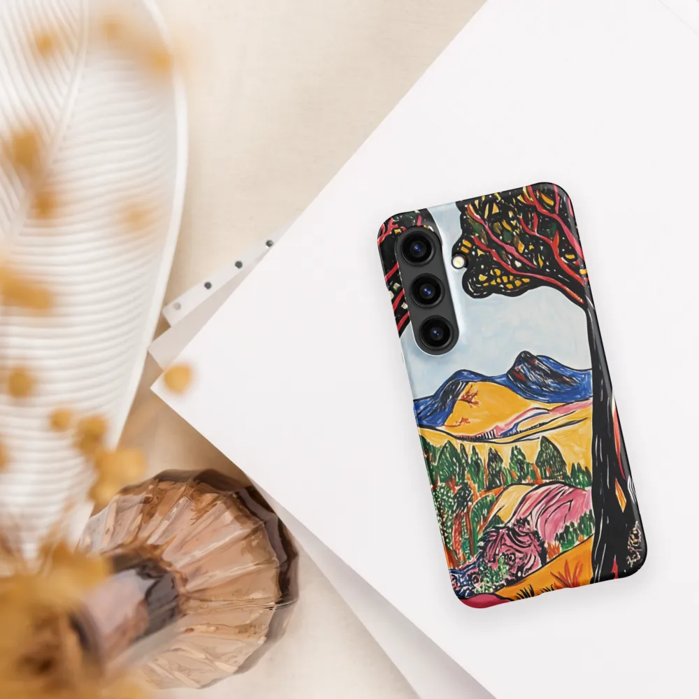 Vibrant Nature's Embrace | Phone Case |  S24 | Snap Case | Matte