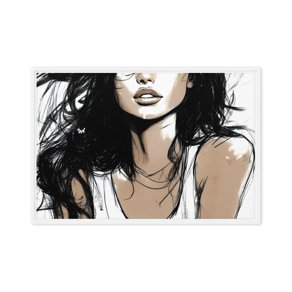 Whispers of Elegance | Canvas with White Frame | 24″×36″