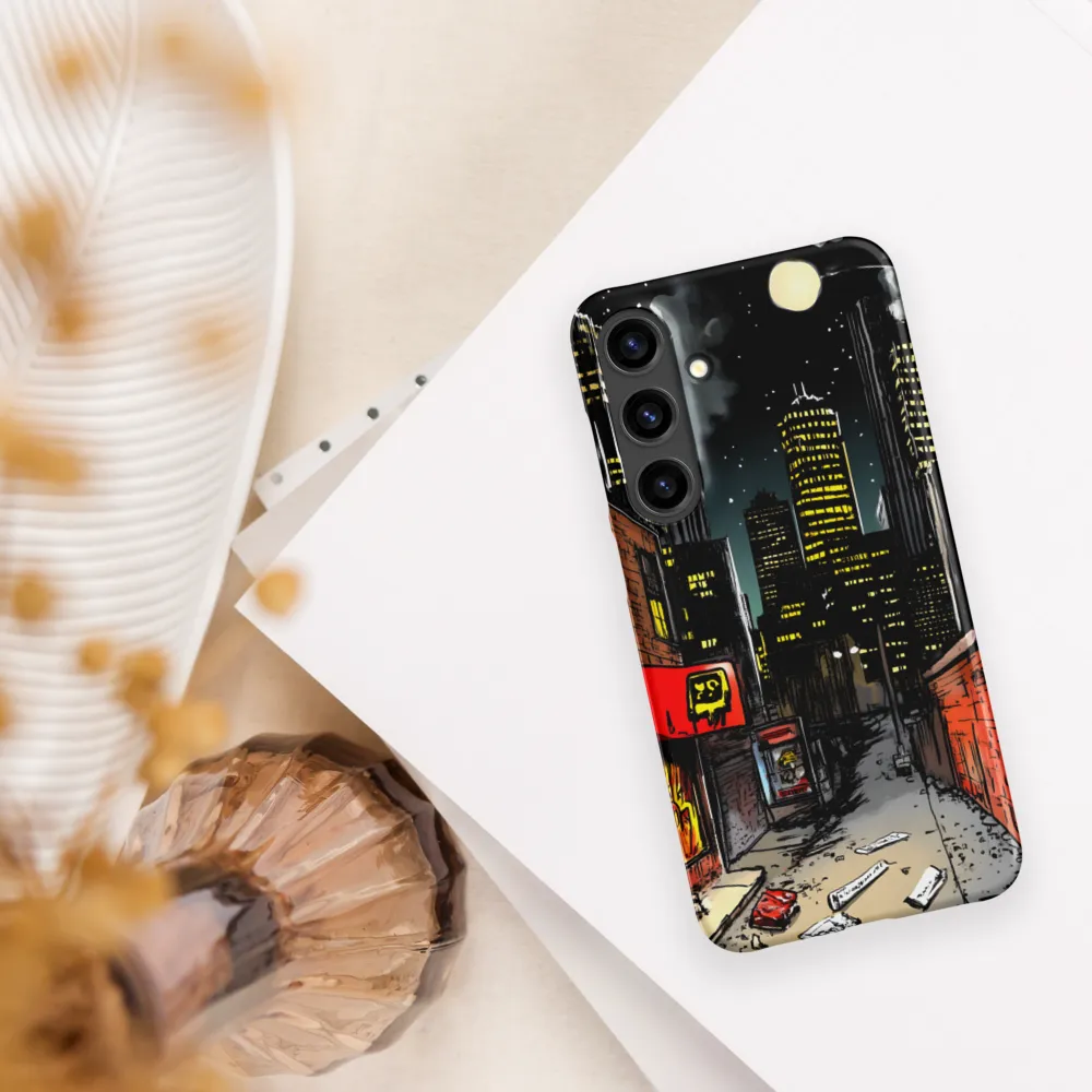 Nocturnal Cityscape: The Hidden Alley | Phone Case |  S24 Plus | Snap Case | Matte